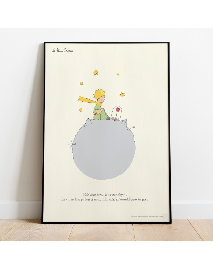 Affiche Le Petit Prince Et La Rose 60 X 80cm