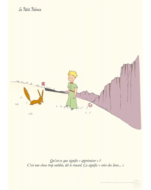 Affiche Le Petit Prince Et Le Renard 60 X 80cm Affiche Le Petit Prince Et Le Renard 60 X 80cm