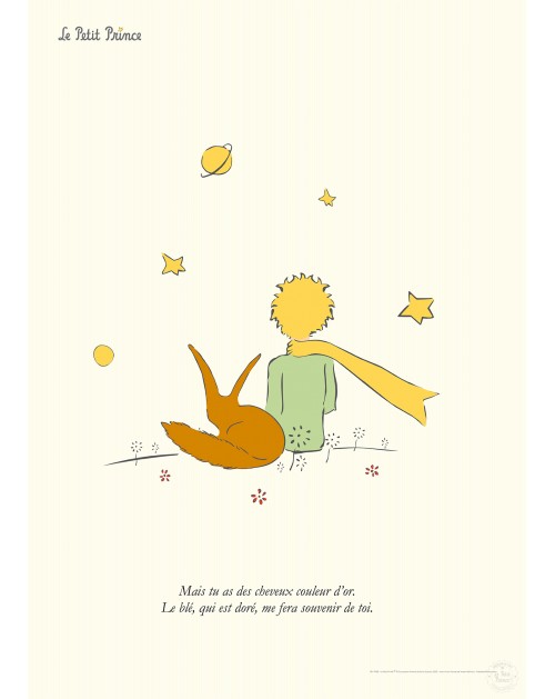 Affiche Le Petit Prince Et Son Ami 50 X 70cm