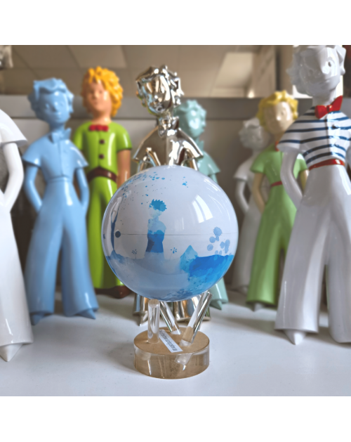 Mova Globe rotatif - Bleu et Gris métallisé – ARTYANA - Boutique